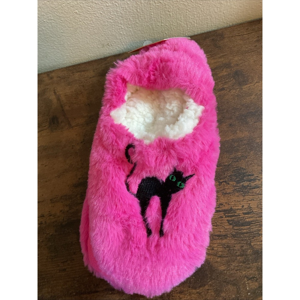 Black Cat Slipper Socks With Gripper‎ Women's Size S/M (5-7)